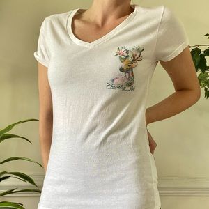 Country Life - Deer Print Fitted Graphic Tee